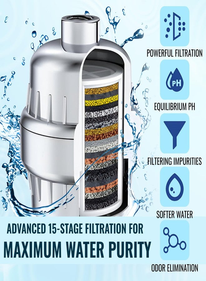 iBELL Abs Tap Filter with 15 Stage Tap Adaptors | Water Softener for Bathroom (Chrome, Metallic Finish), 28 Millimeters - Image 3
